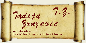 Tadija Zrnzević vizit kartica